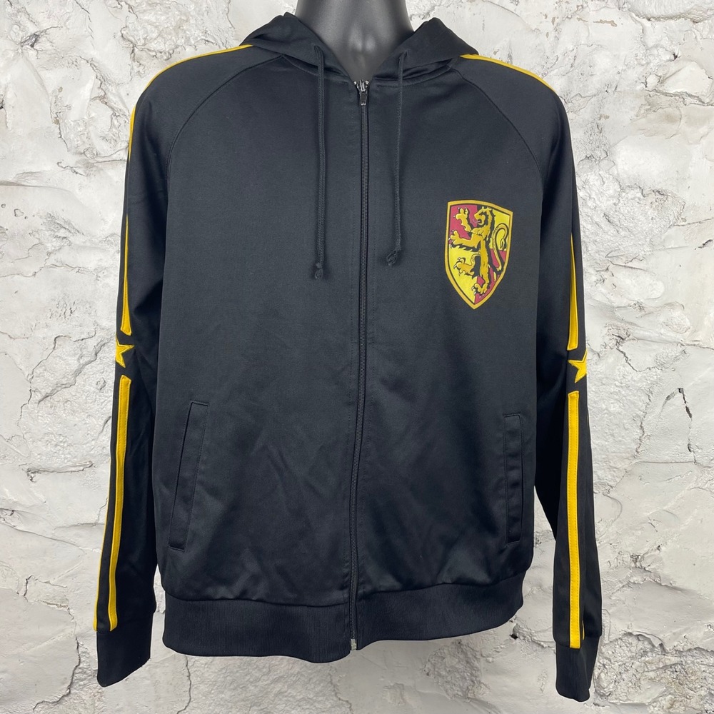 Harry Potter Gryffindor Track Jacket Black Zip Hoodie Potter 2005 Vintage Mens L